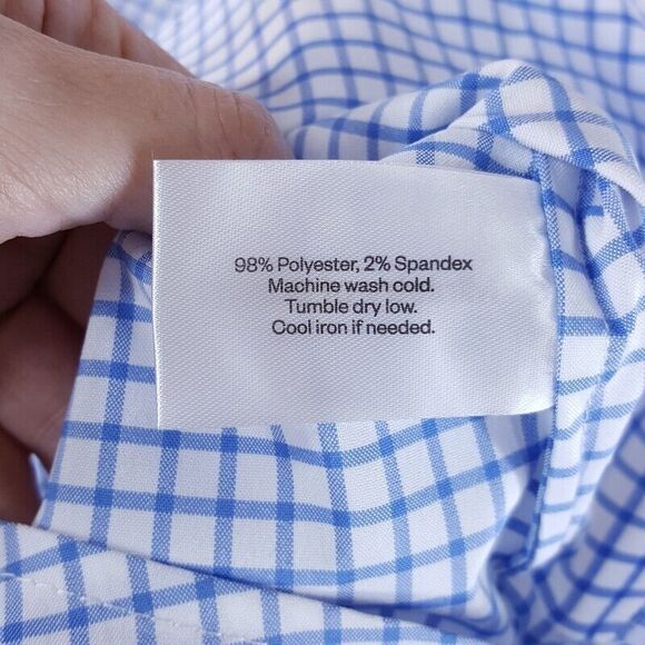 MINISTRY OF SUPPLY Mens Shirt XL Slim Blue Check Button Down M's AERO Dress - Picture 6 of 9